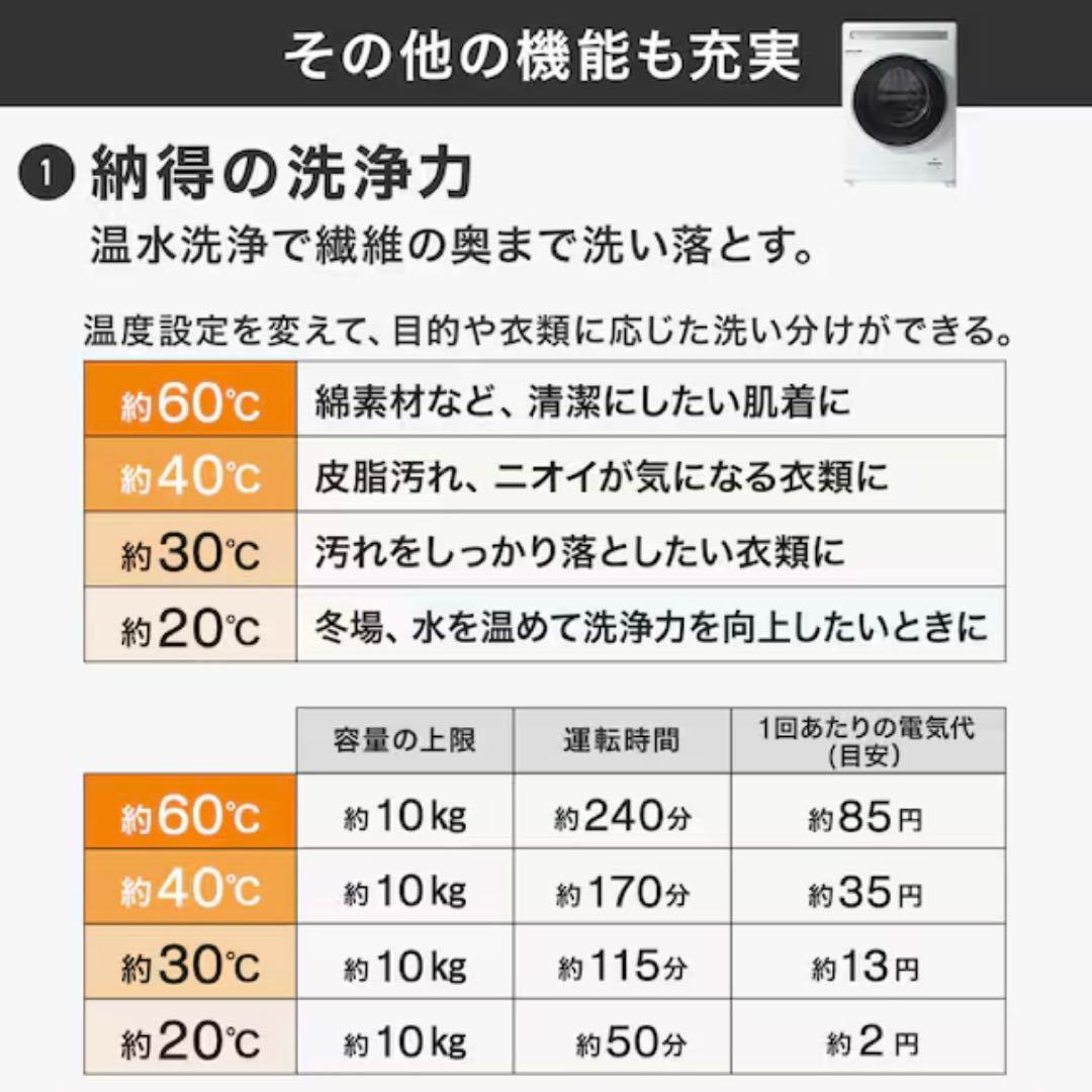 ニトリ2025年製10㎏ドラム式洗濯乾燥機 乾燥5㎏ 送料込　かさ上げ台付き