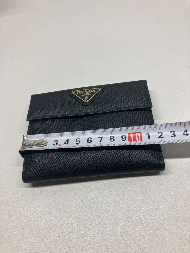 プラダ PRADA コンパクトウォレット 三つ折り財布 ブラック