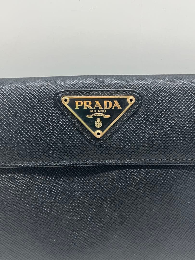 プラダ PRADA コンパクトウォレット 三つ折り財布 ブラック