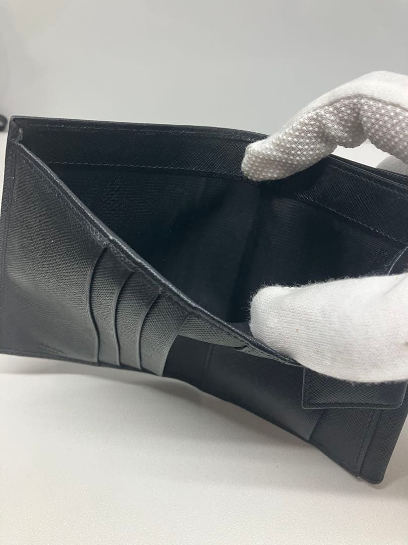 プラダ PRADA コンパクトウォレット 三つ折り財布 ブラック