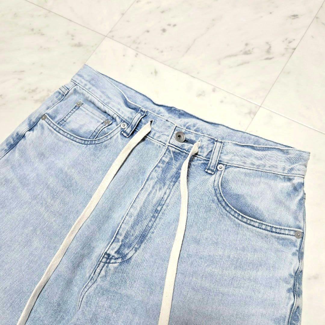 【美品】Whim Gazette ★ ドロストデニムパンツ ワイドデニム 38