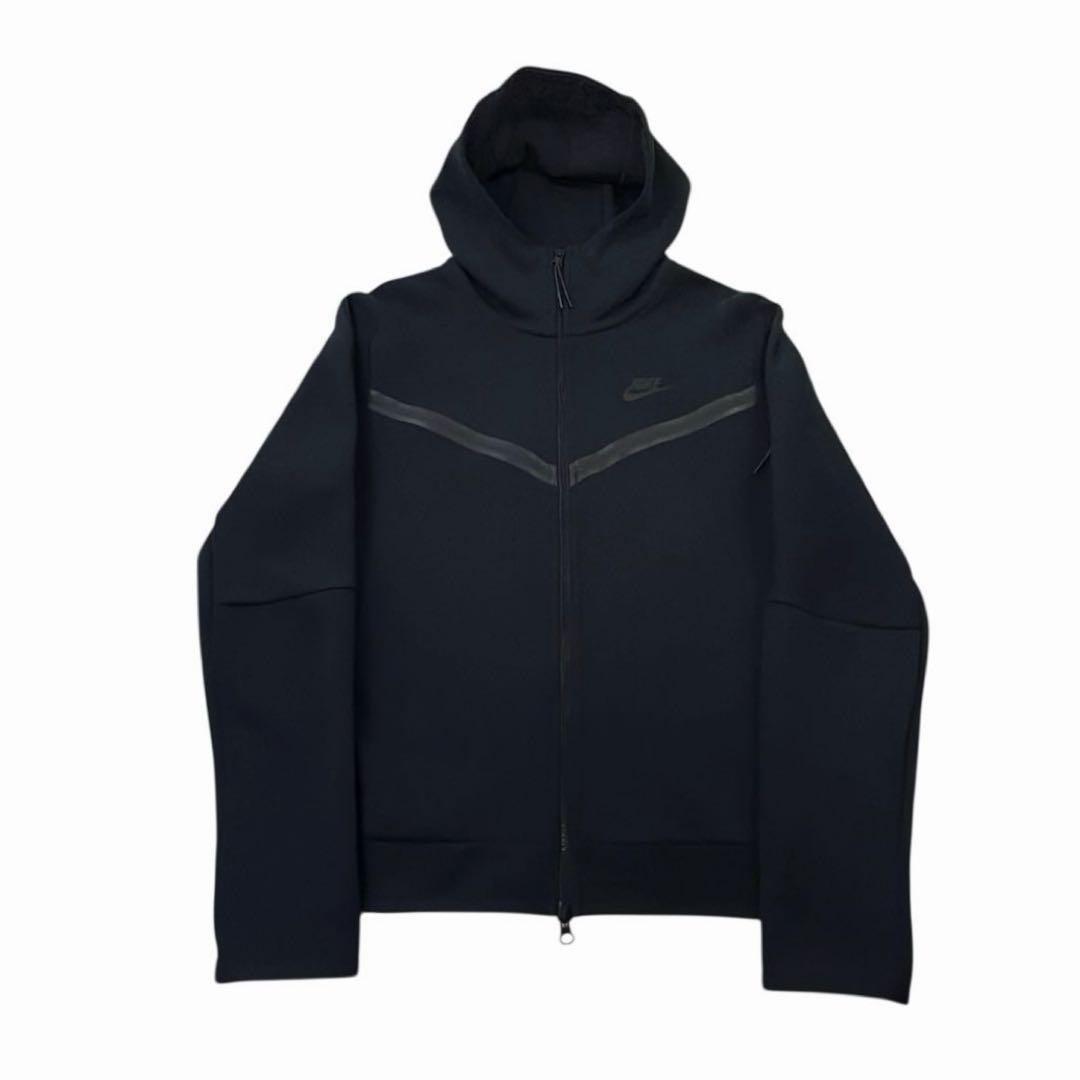 NIKE テックフリース パーカー プリント 黒 M