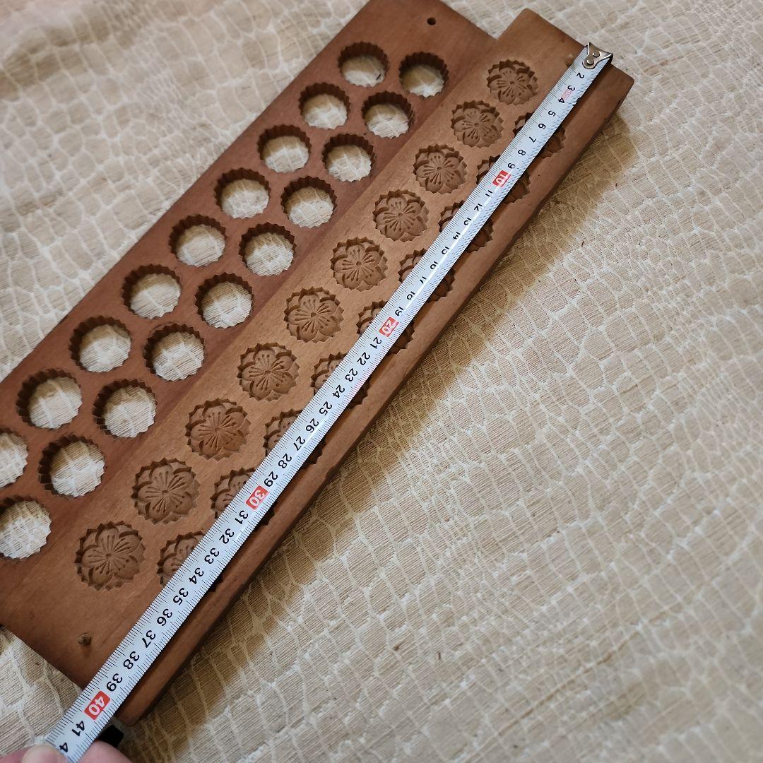 菓子木型-202　古い 木型 菓子型 和菓子 木製 古道具 古物
