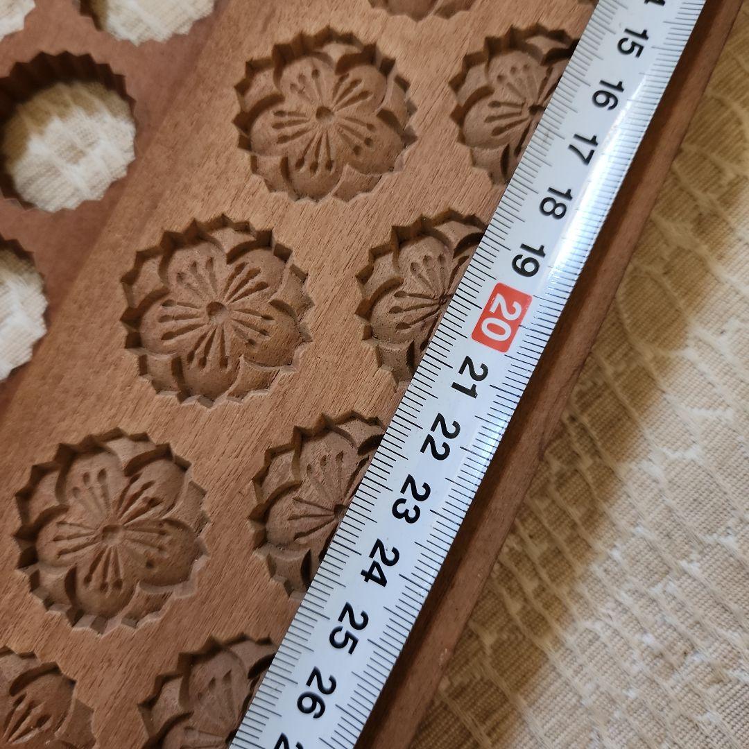 菓子木型-202　古い 木型 菓子型 和菓子 木製 古道具 古物