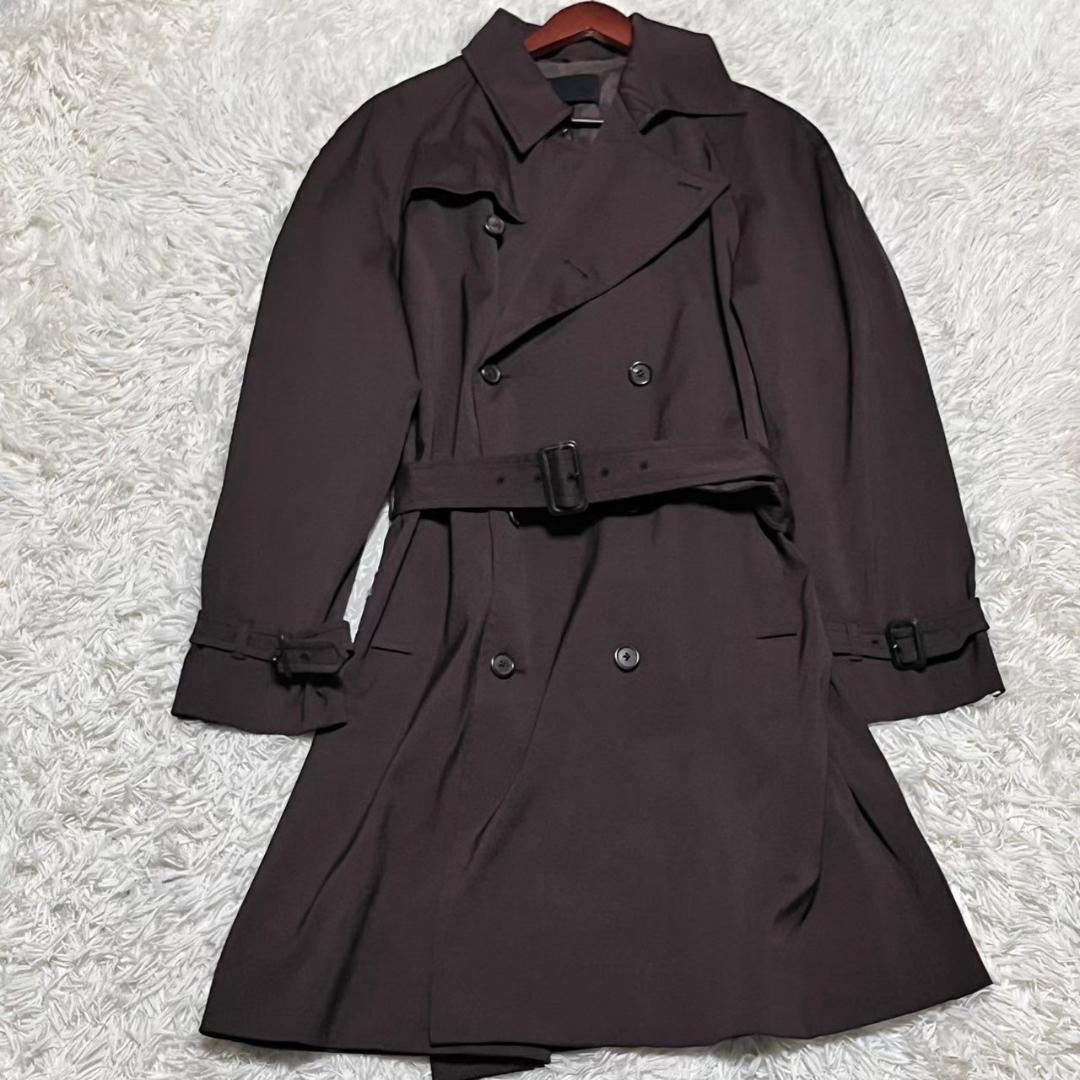 PRADA プラダ トレンチコート ダークブラウン系 L