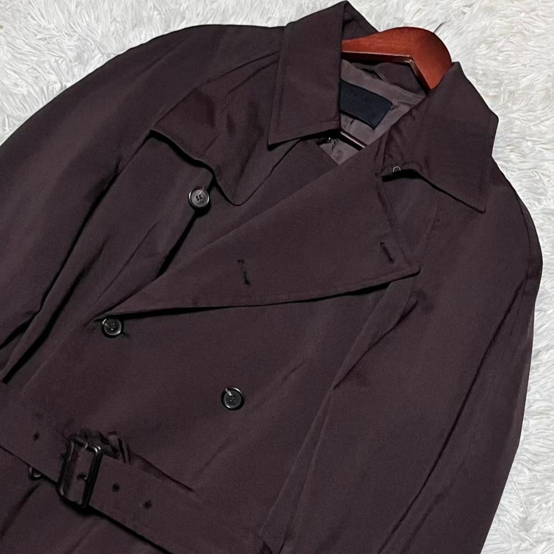 PRADA プラダ トレンチコート ダークブラウン系 L