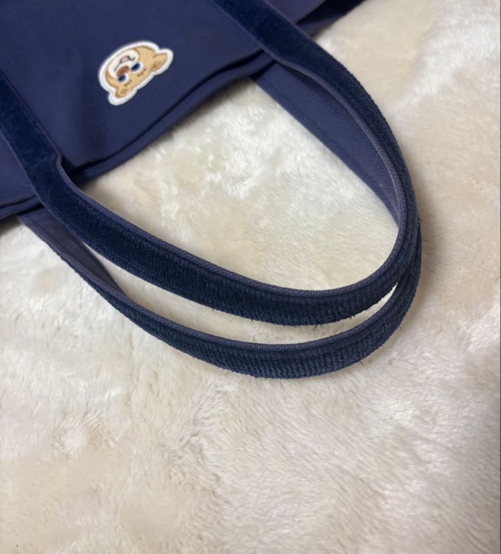 フェイラー オールドテディ　ワッペントートバッグ　ネイビー　L