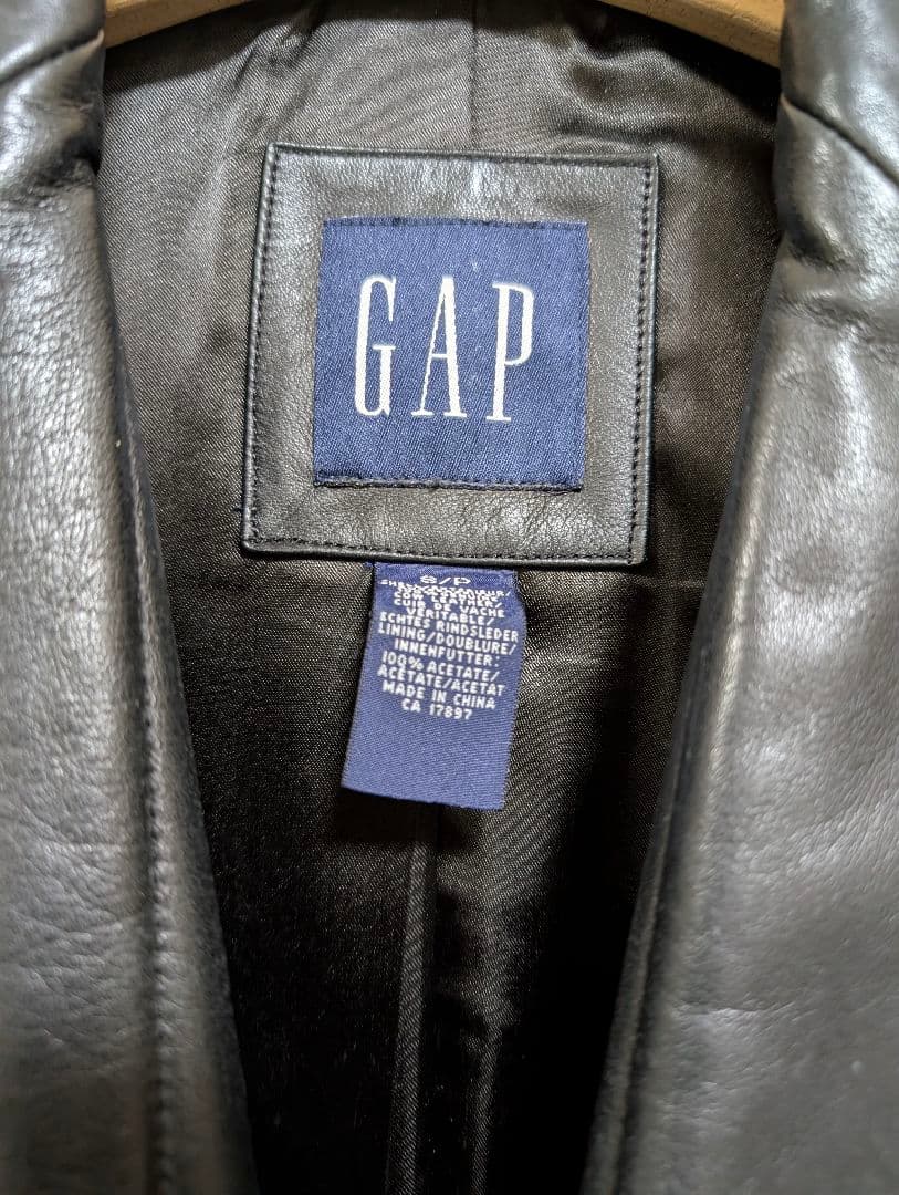 OLD GAP 黒 牛革 レザージャケット Vintage