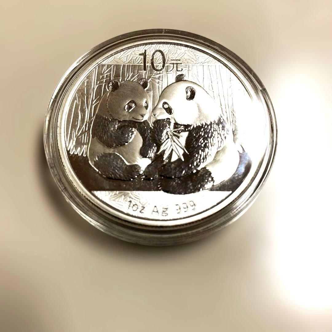 中国パンダ銀貨【2009年・1oz】箱とクリアケース付