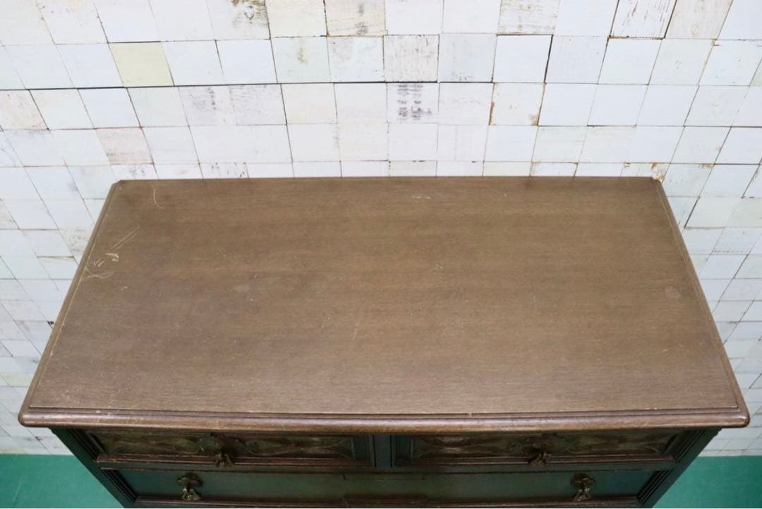 GMFT430○神戸洋家具 たかねや 6段チェスト 整理タンス 収納家具 彫刻