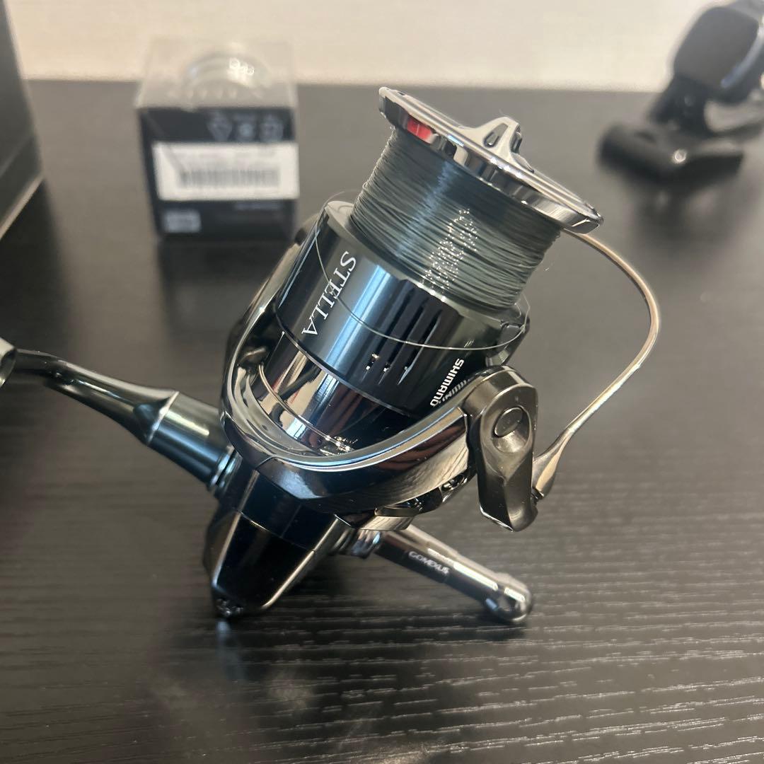 専用シマノ 22 ステラ C3000XG スピニングリール浅溝スプ−ル付き