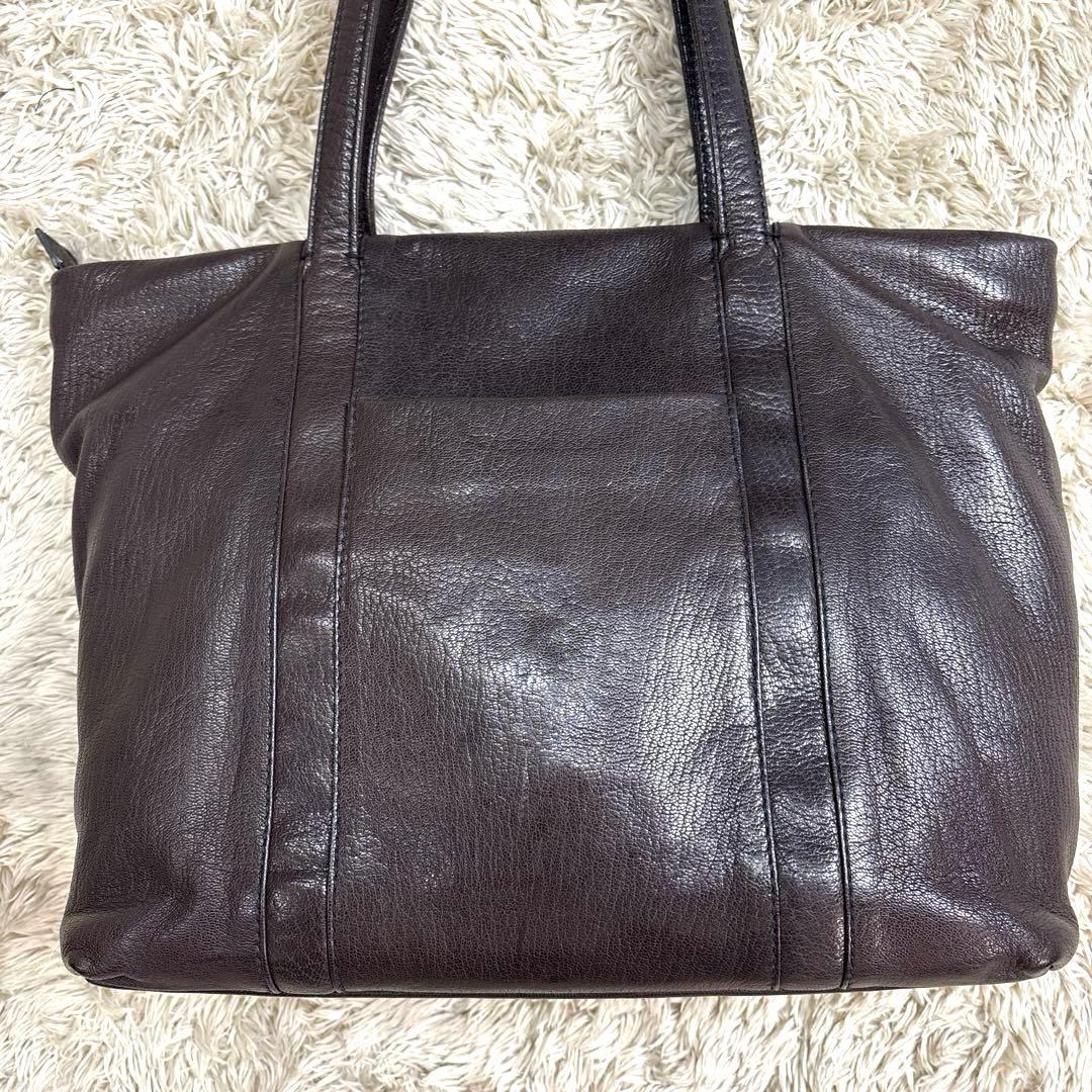 genten /ゲンテン◆レザートートバッグ ゴートベーシック　チャック付きA4