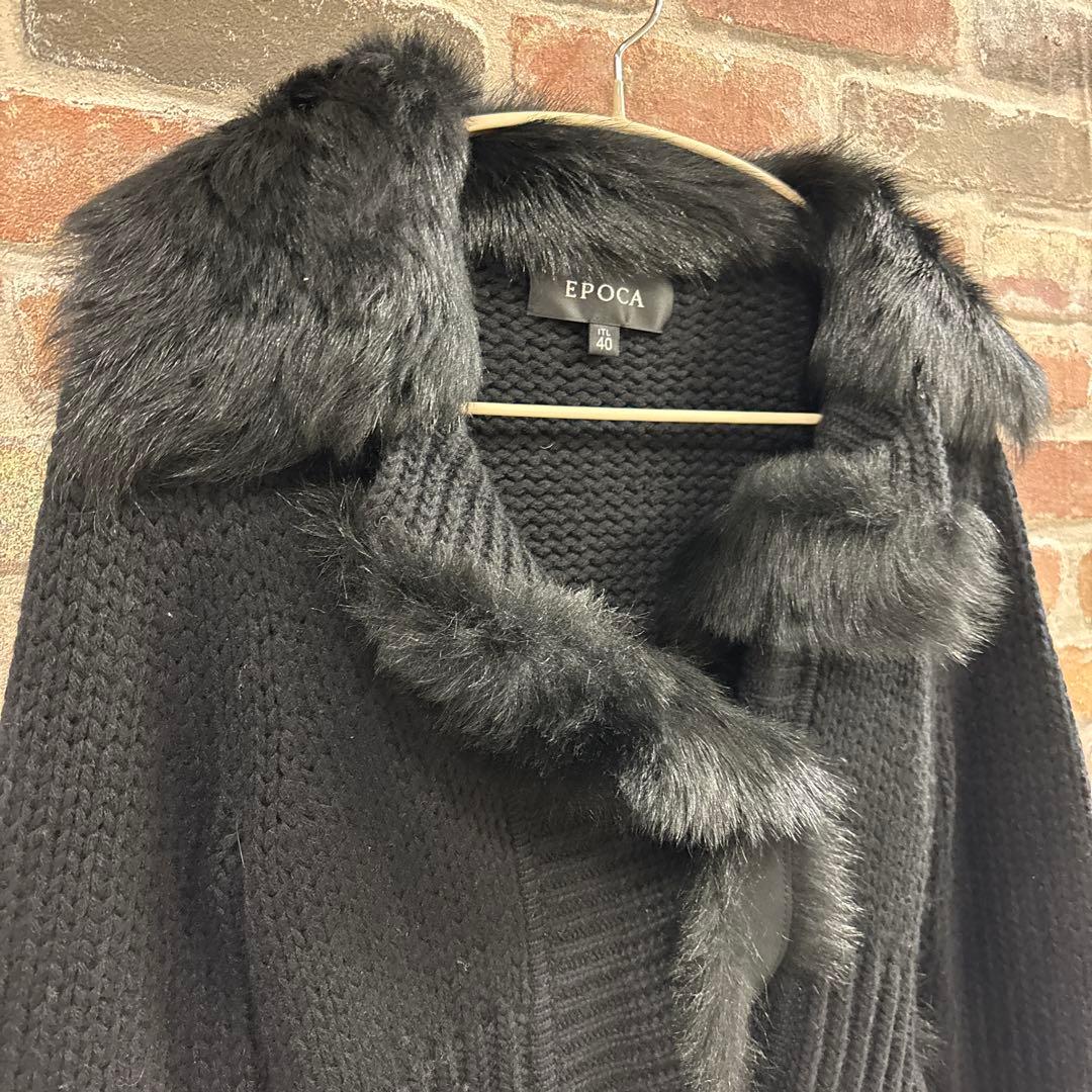 EPOCA エポカ　ブラック ニットコート ITL 40 三陽商会　カーディガン