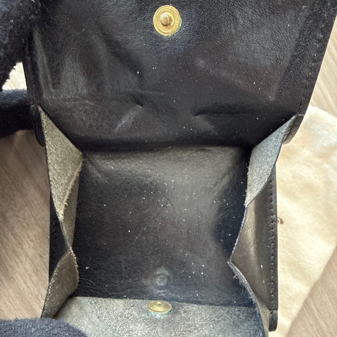 IL BISONTE レザー 二つ折り財布 黒