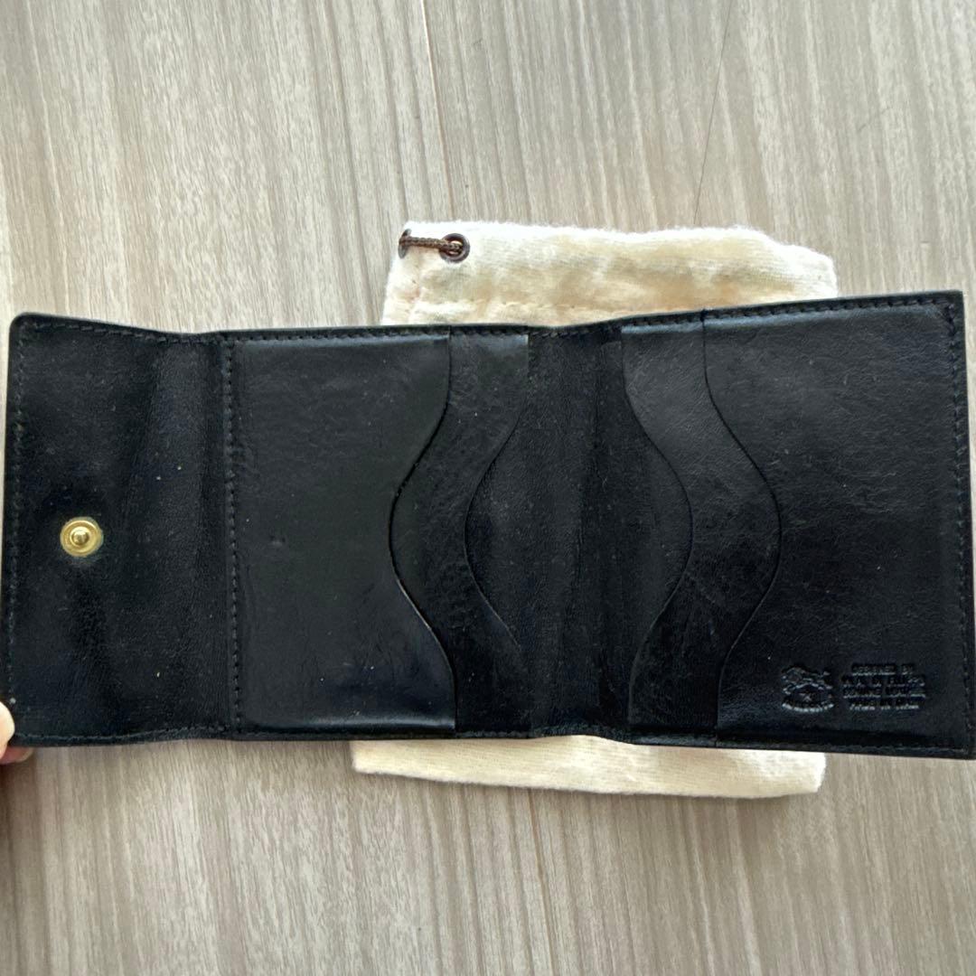 IL BISONTE レザー 二つ折り財布 黒