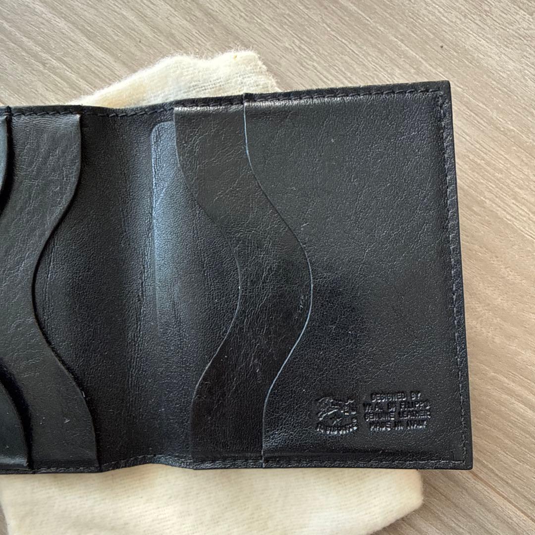 IL BISONTE レザー 二つ折り財布 黒