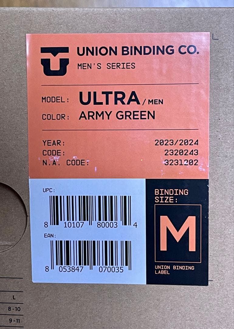 UNION BINDINGS ULTRA アーミーグリーンMサイズ