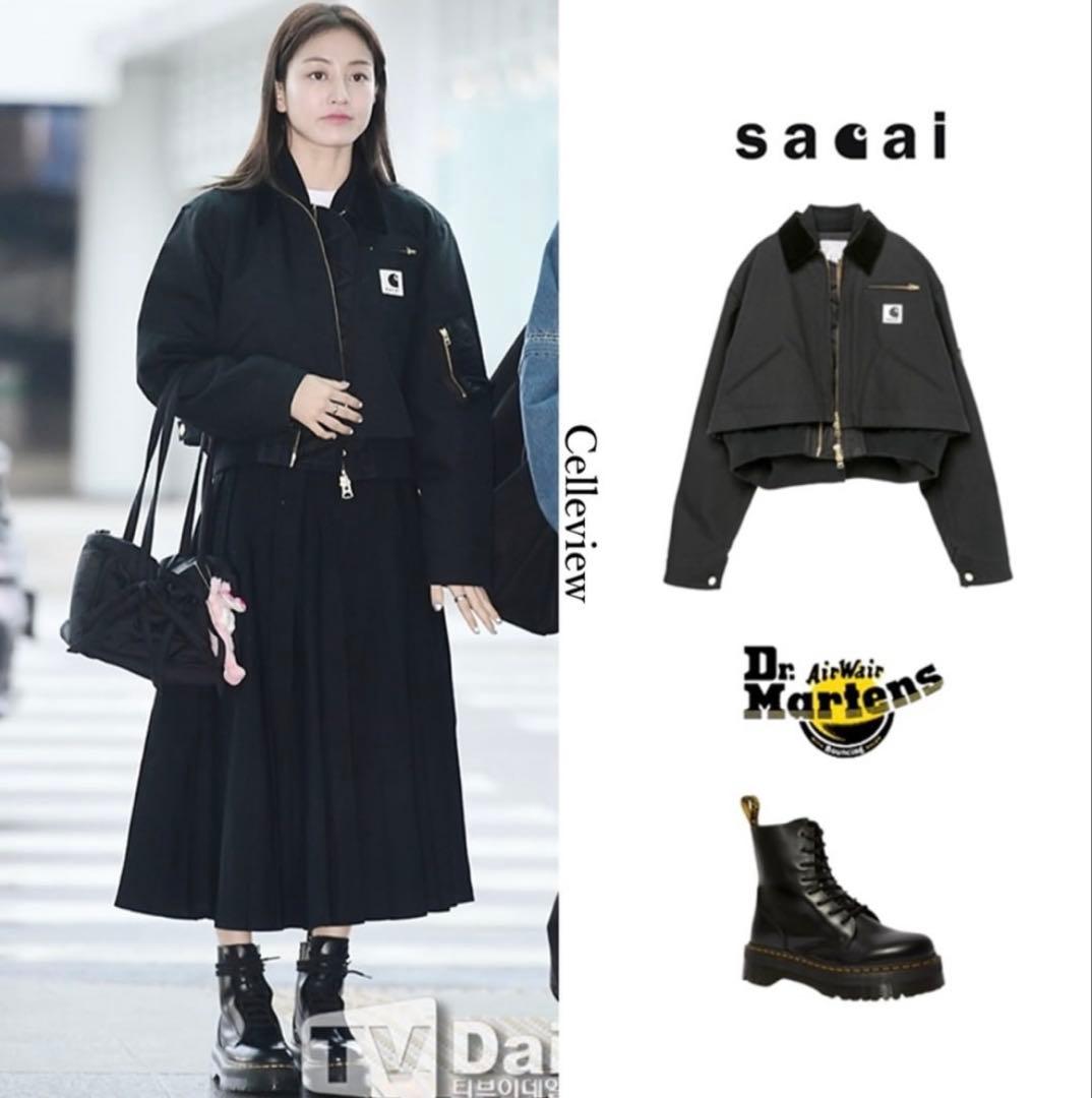 本物sacai Carhartt ジャケット ブラック