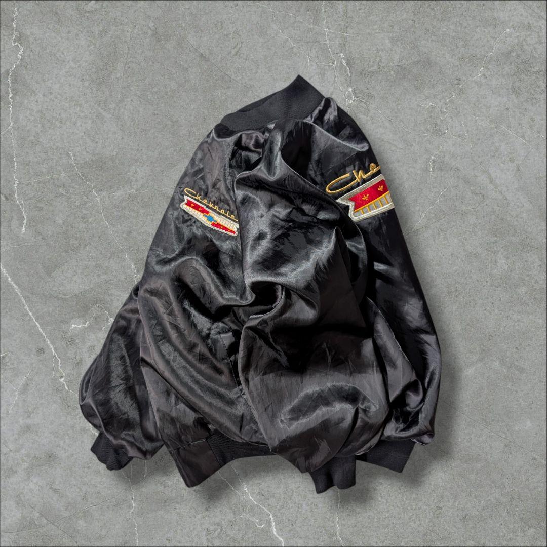 【80-90s USA製】 West Ark×Chevroletサテンジャケット