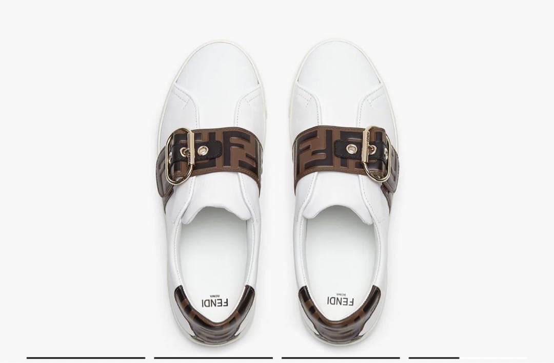 FENDI シグネチャー ホワイトレザー スニーカー