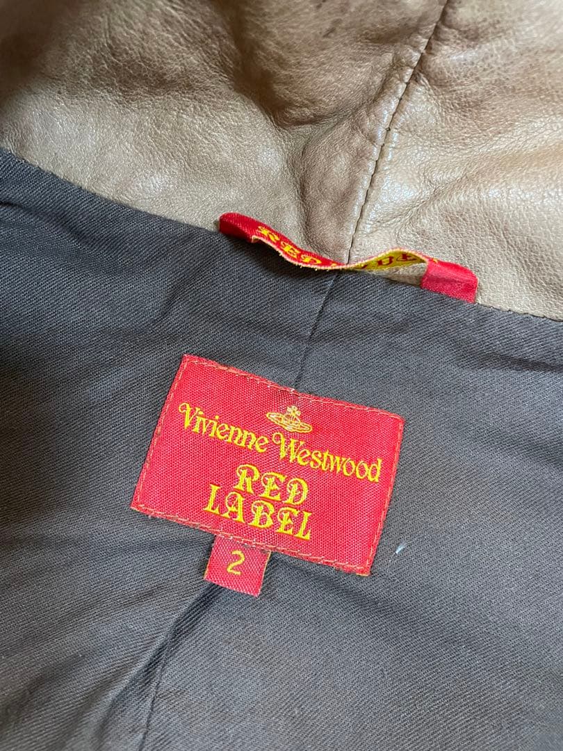 vivienne westwood ライダースジャケット ブラウン サイズ２