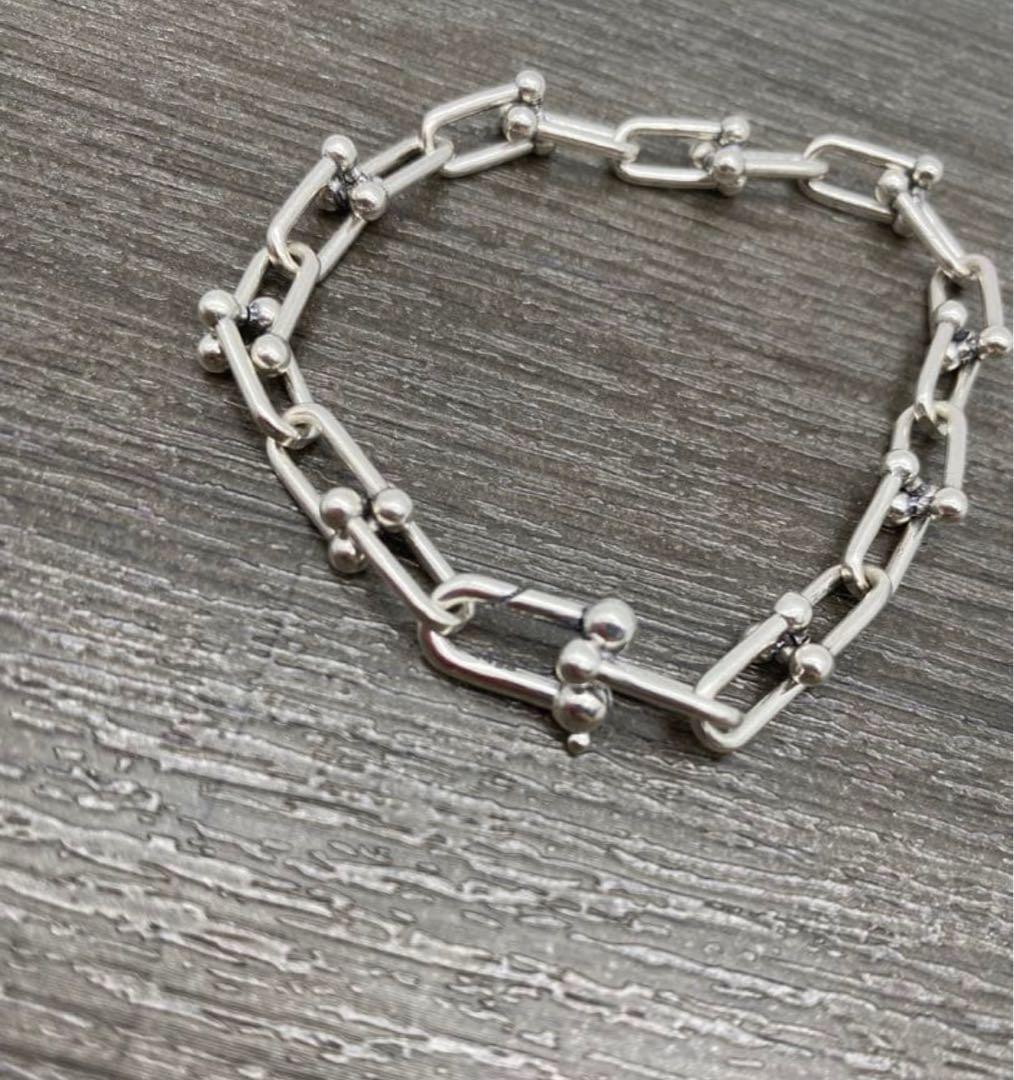 シルバー silver 925 ハードウェア ブレスレット スモール リンク