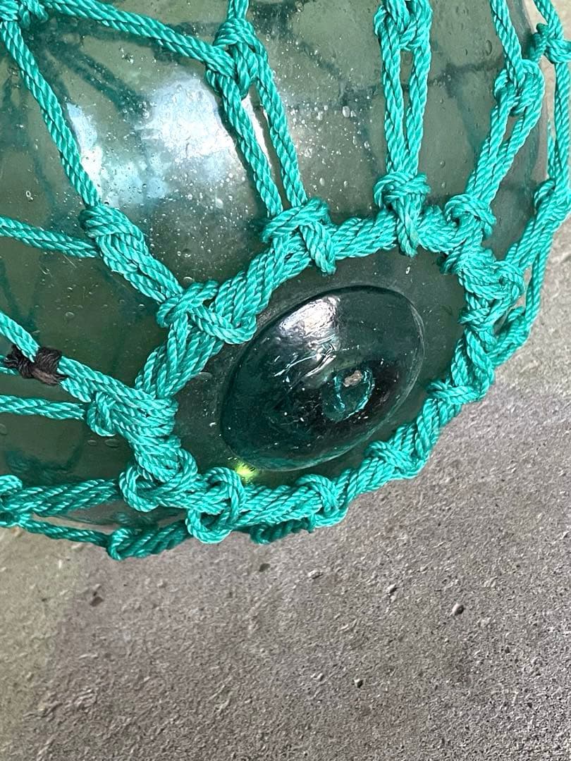 ガラス玉　浮き玉　30cm 海の守り神　インテリア　縁起物　緑　グリーン