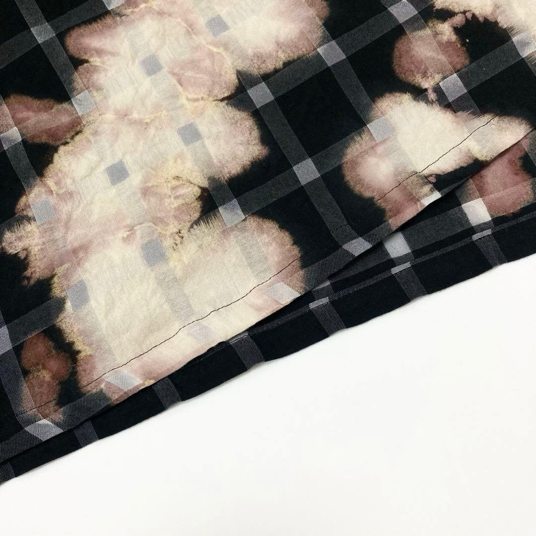 Y's ワイズ SMOKE BLEACH CHECK SKIRT 1