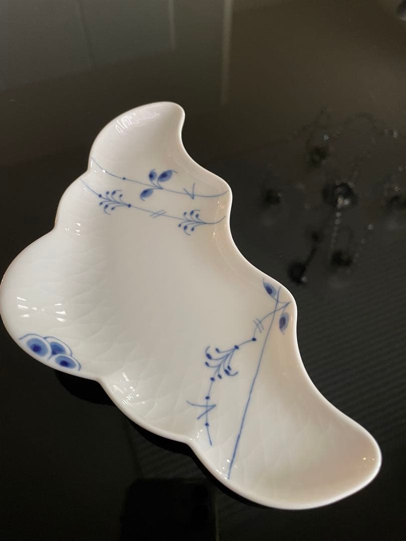 【未使用美品】ロイヤルコペンハーゲン ブルーパルメッテ クレセントディッシュ2枚