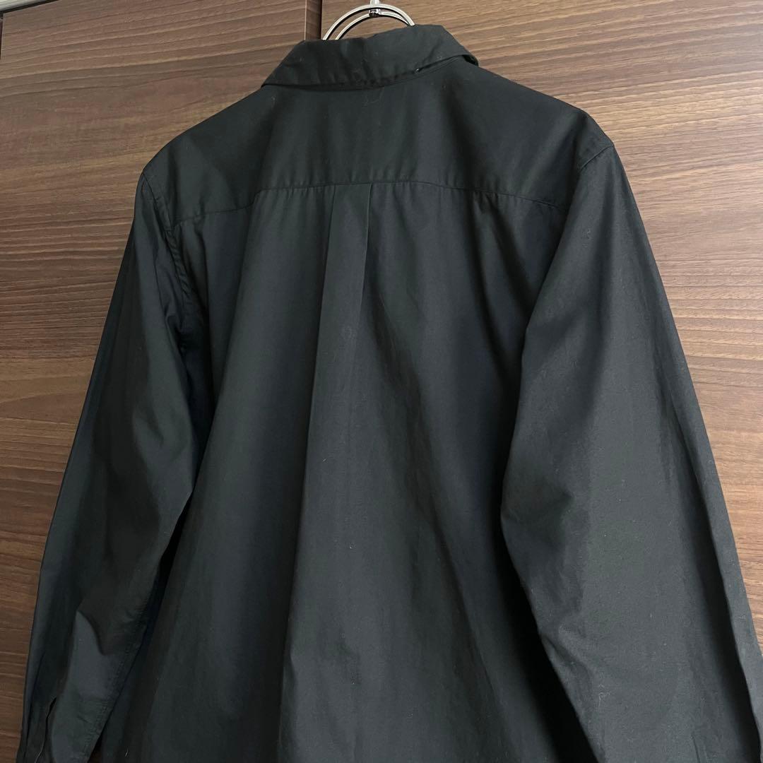 BLACK COMME des GARCONS ブラックコットンシャツ 黒 M