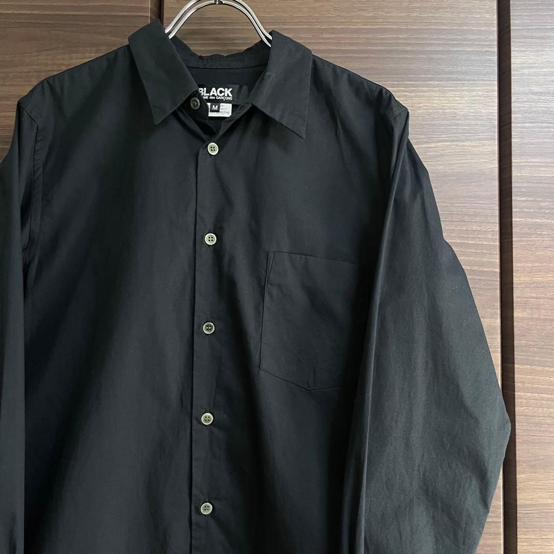 BLACK COMME des GARCONS ブラックコットンシャツ 黒 M