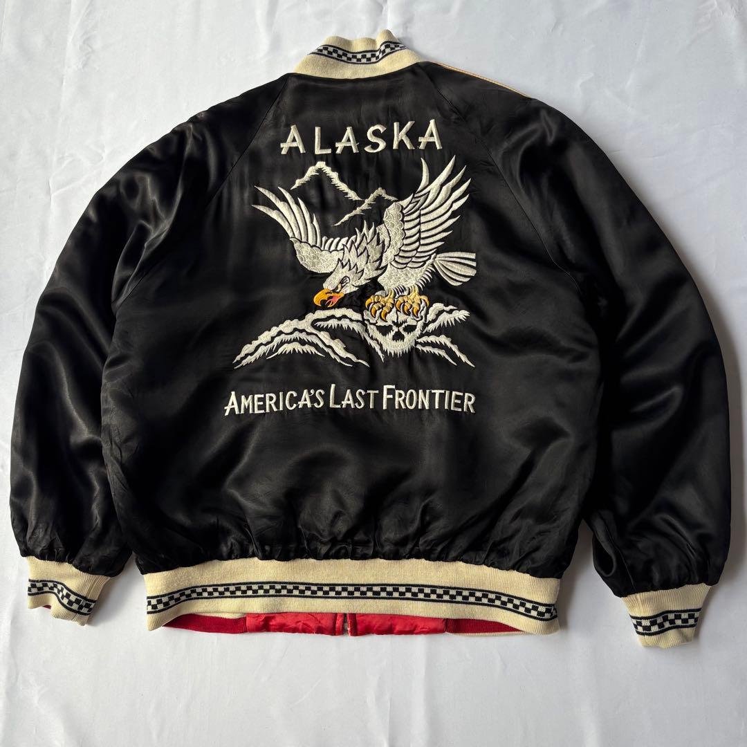 【当時物】PINK DRAGON クリームソーダ イーグル スカル スカジャン