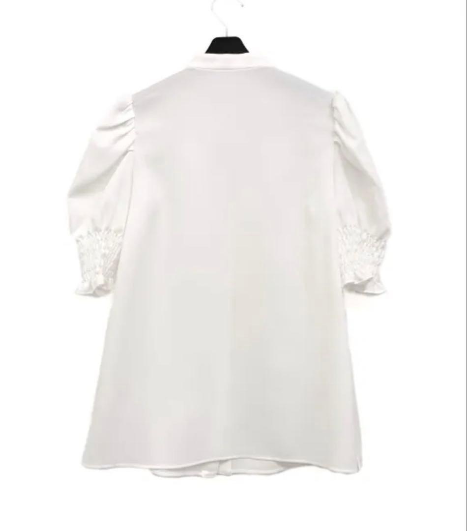 極美品 Rene ルネ　シャーリングハーフスリーブブラウス　フリル　M　近年
