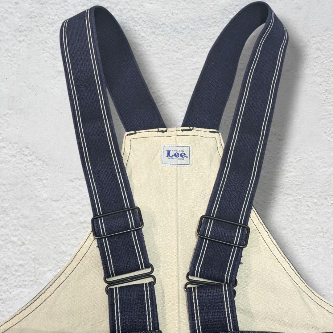 【レア美品】LEE デニム フィッシング タックルベスト 本革ベルト仕様