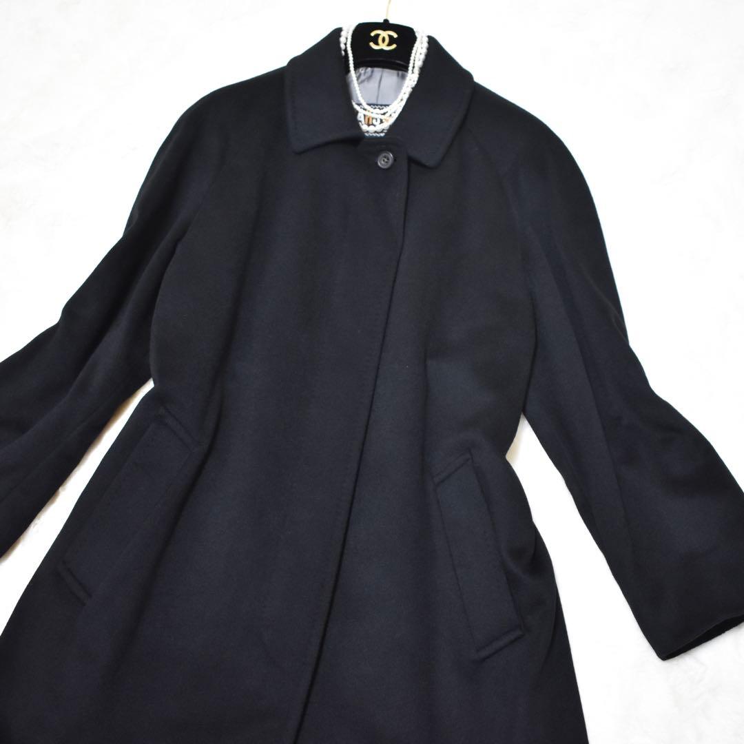 極美品✨DAKS カシミヤ100% ロングコート　ロング丈　内側総柄　定価15万