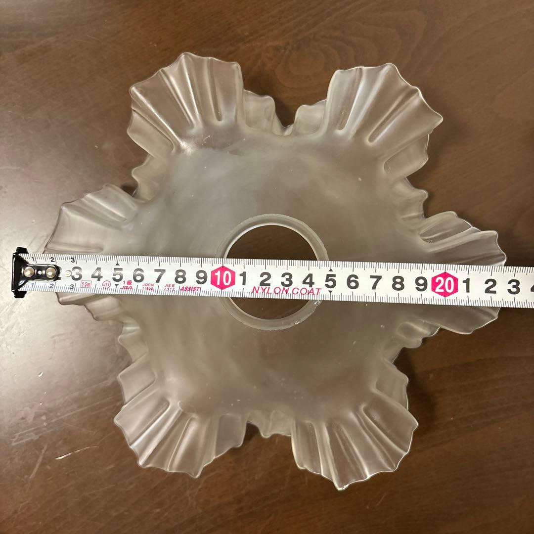 フランスアンティーク　ガラスシェード　ペンダントランプ