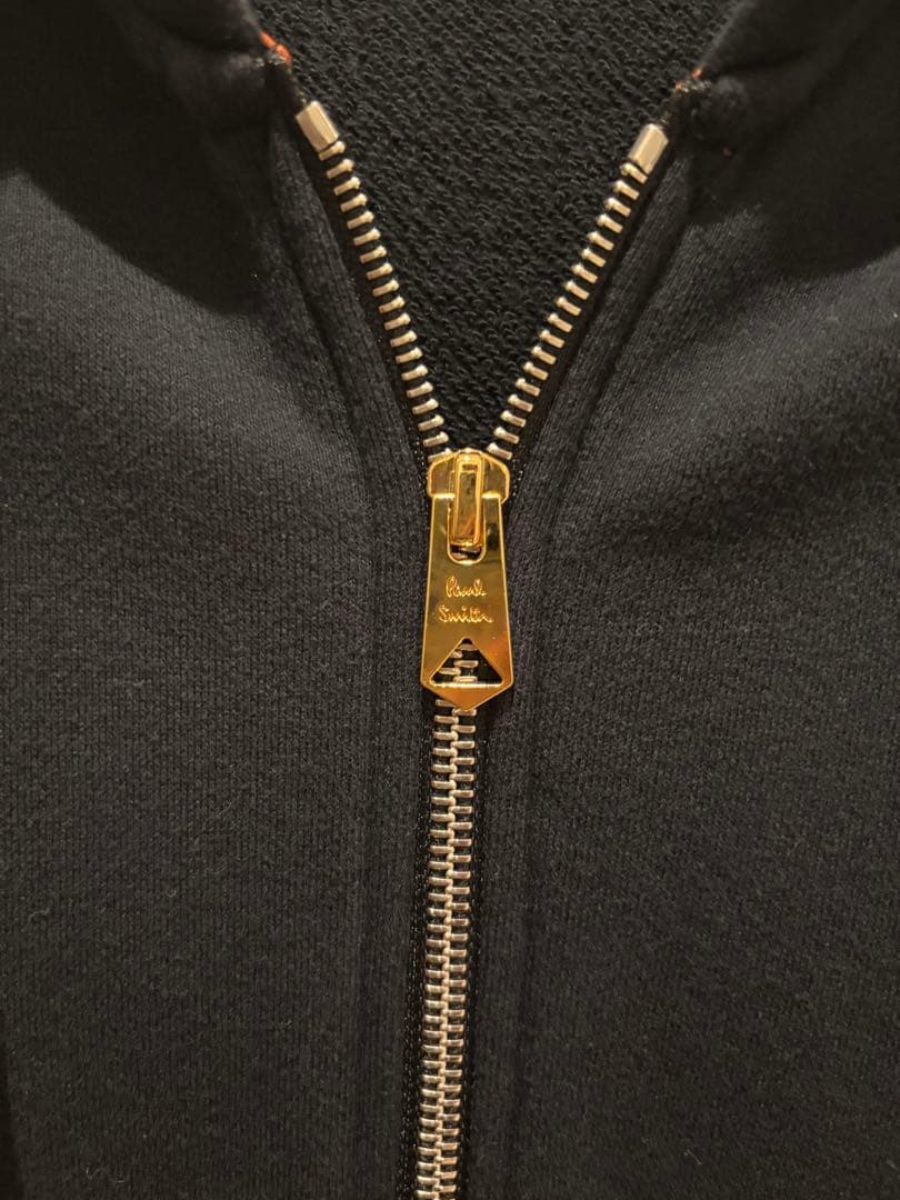 Paul Smith フルジップパーカー マルチストライプ　L 黒　ブラック