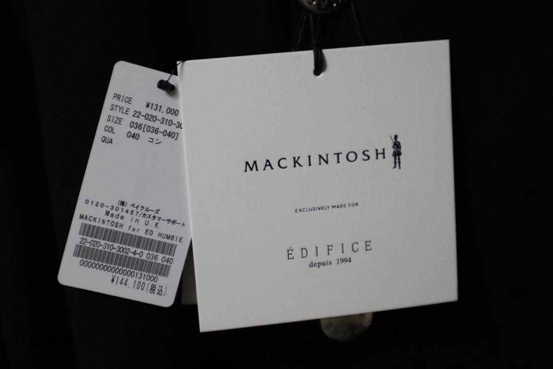 MACKINTOSH HUMBIE DOUBLE edifice ネイビー 36