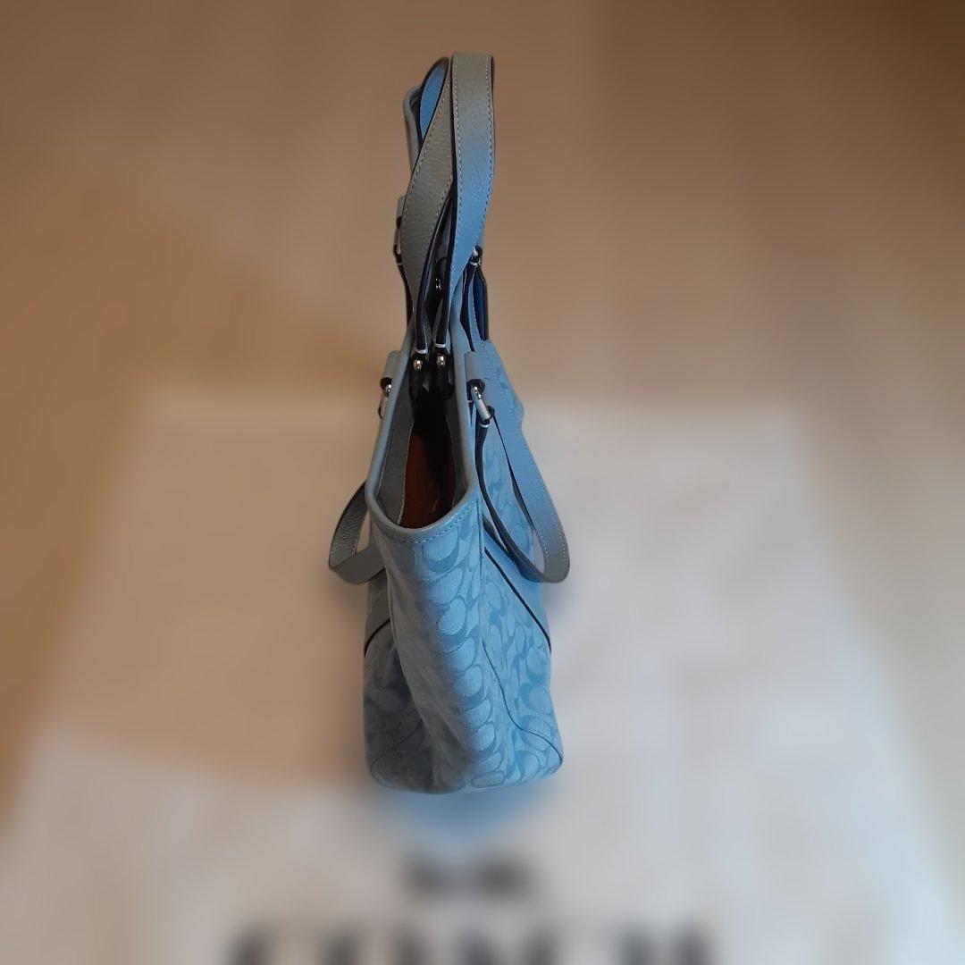 COACH メンズ　ハドソンダブルハンドルトートシグネチャーシャンブレー