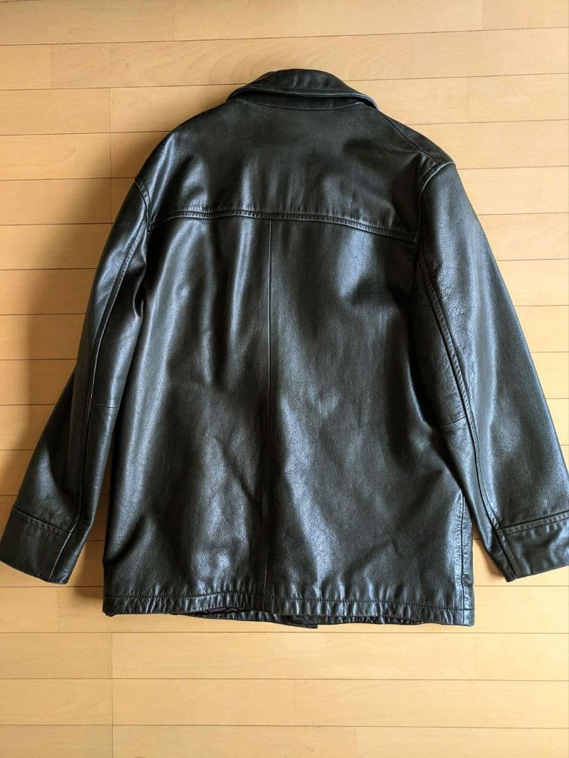 黒 レザー ジャケット　カーコート　GAP　OVY おおふじゆうや