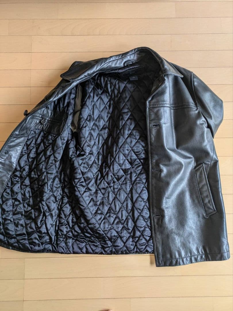 黒 レザー ジャケット　カーコート　GAP　OVY おおふじゆうや