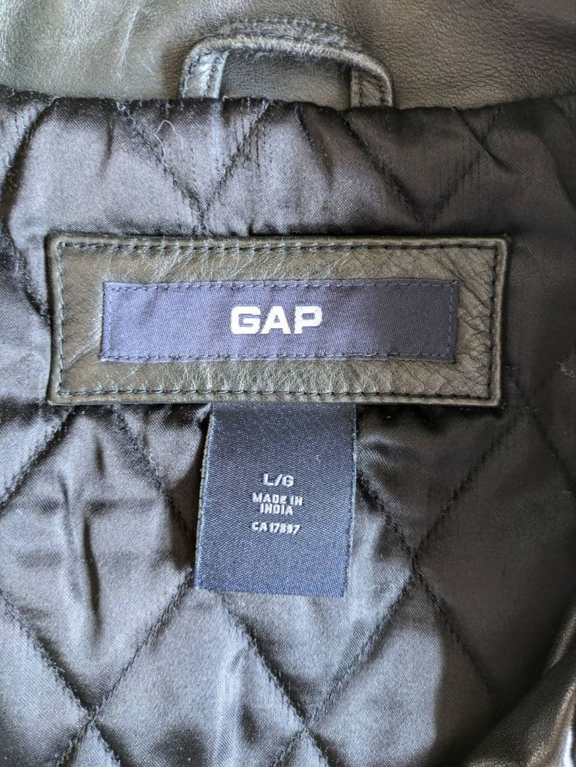 黒 レザー ジャケット　カーコート　GAP　OVY おおふじゆうや