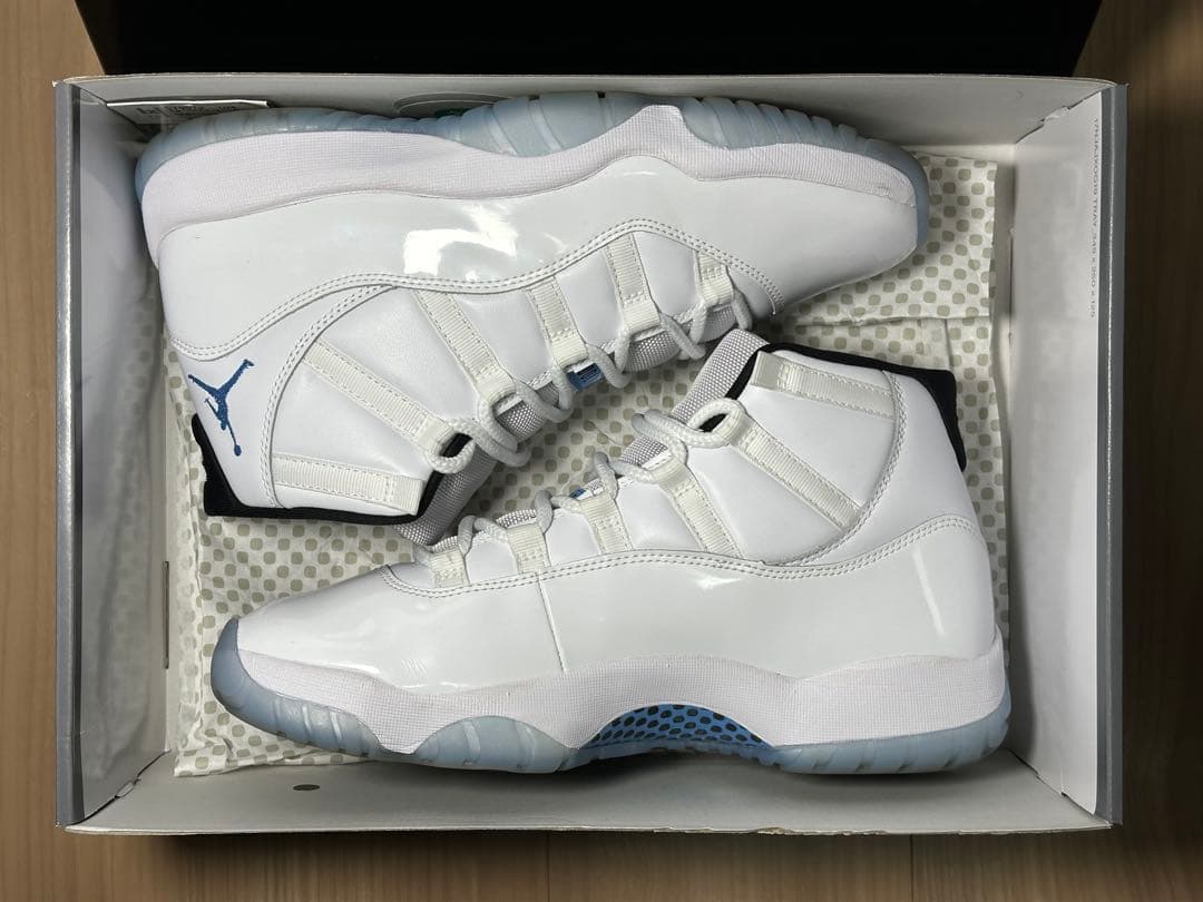 【美品】 28cm / AJ 11 \"White/Legend blue\"