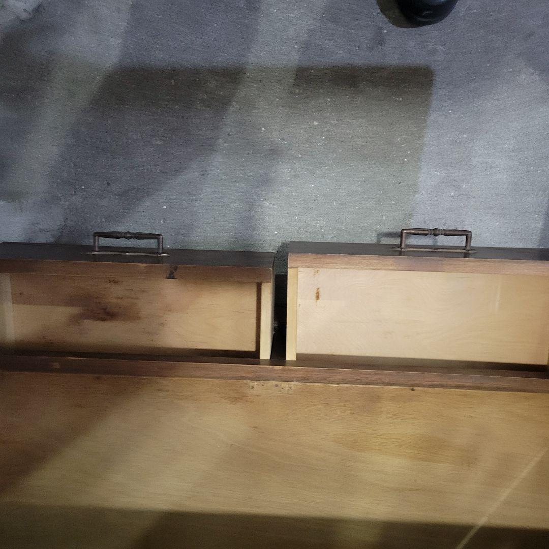 昭和レトロ 木製 食器棚 ガラス扉 収納棚 キャビネット 古家具