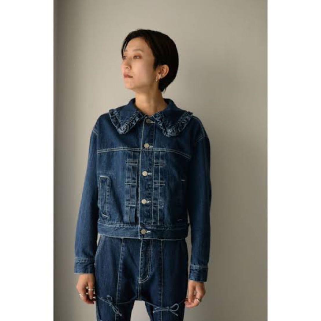 BELPER STRINGS DENIM PANTS リボンデニムセットアップ