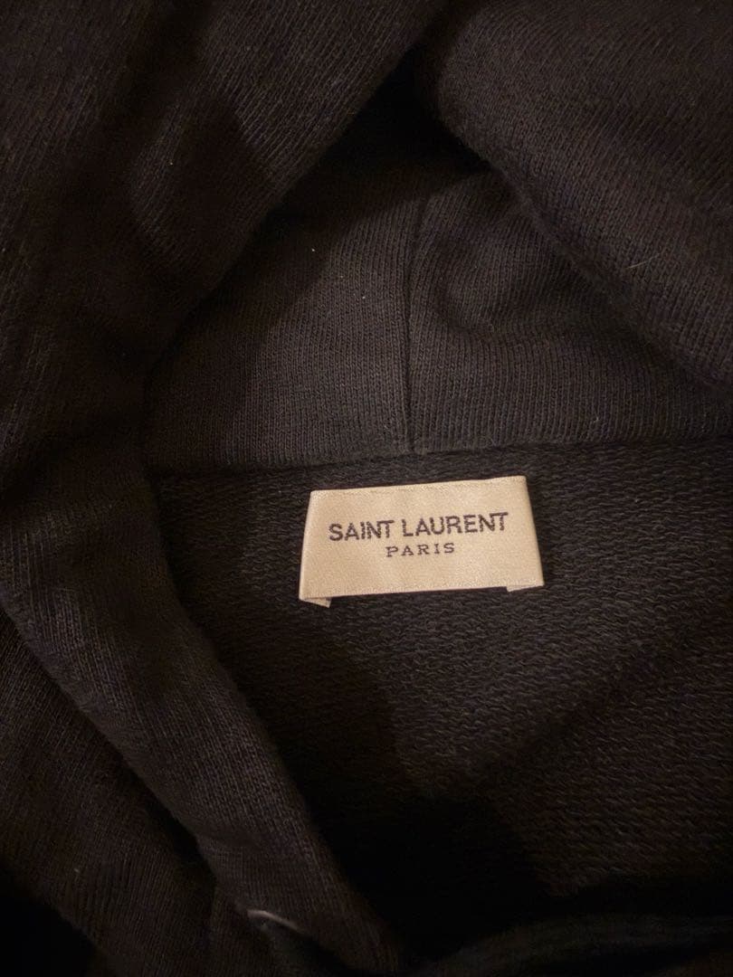 SAINT LAURENT ロゴ ブラックパーカー