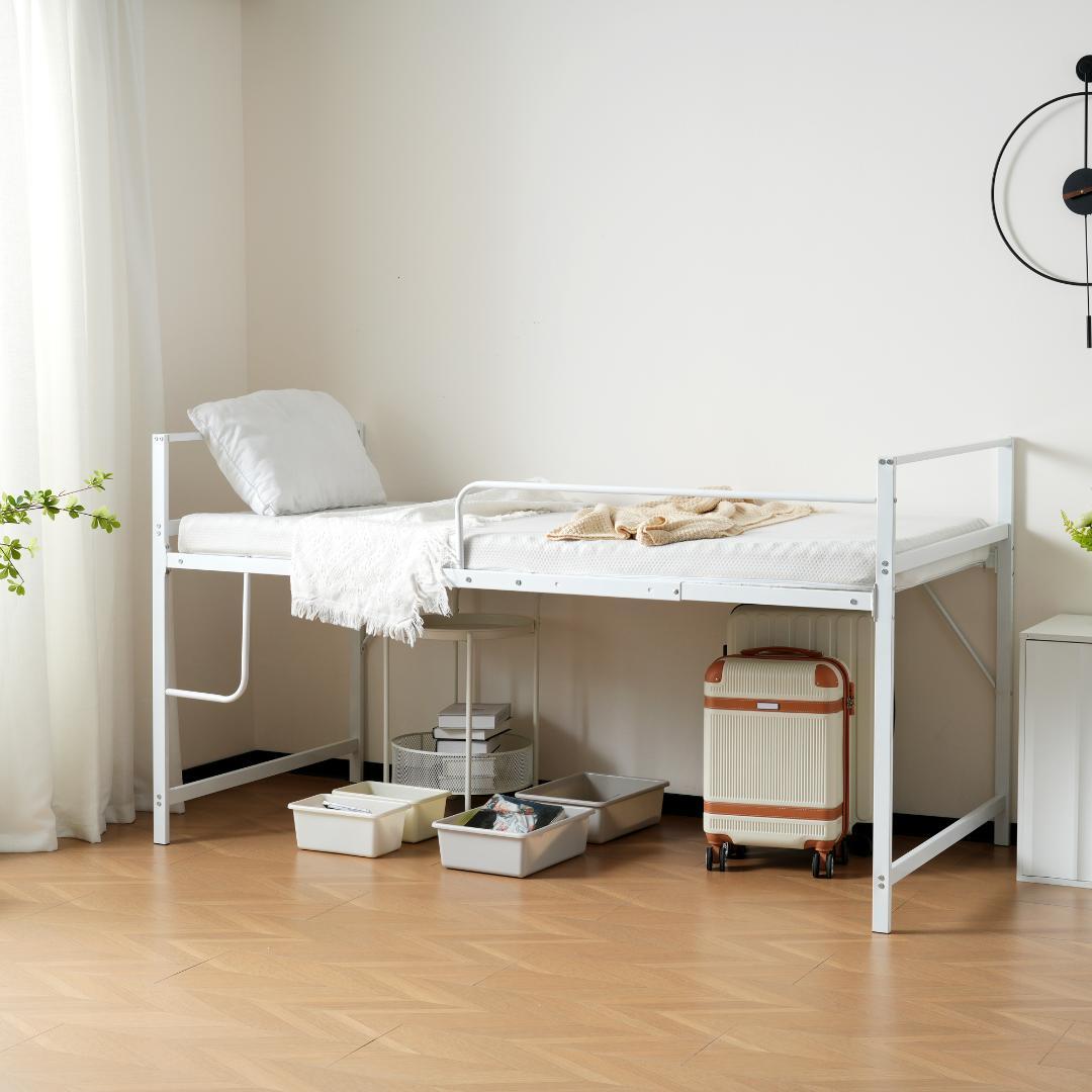 【新品】ロフトベッド 高さ110cm シングル パイプベッド 北欧風 スチール