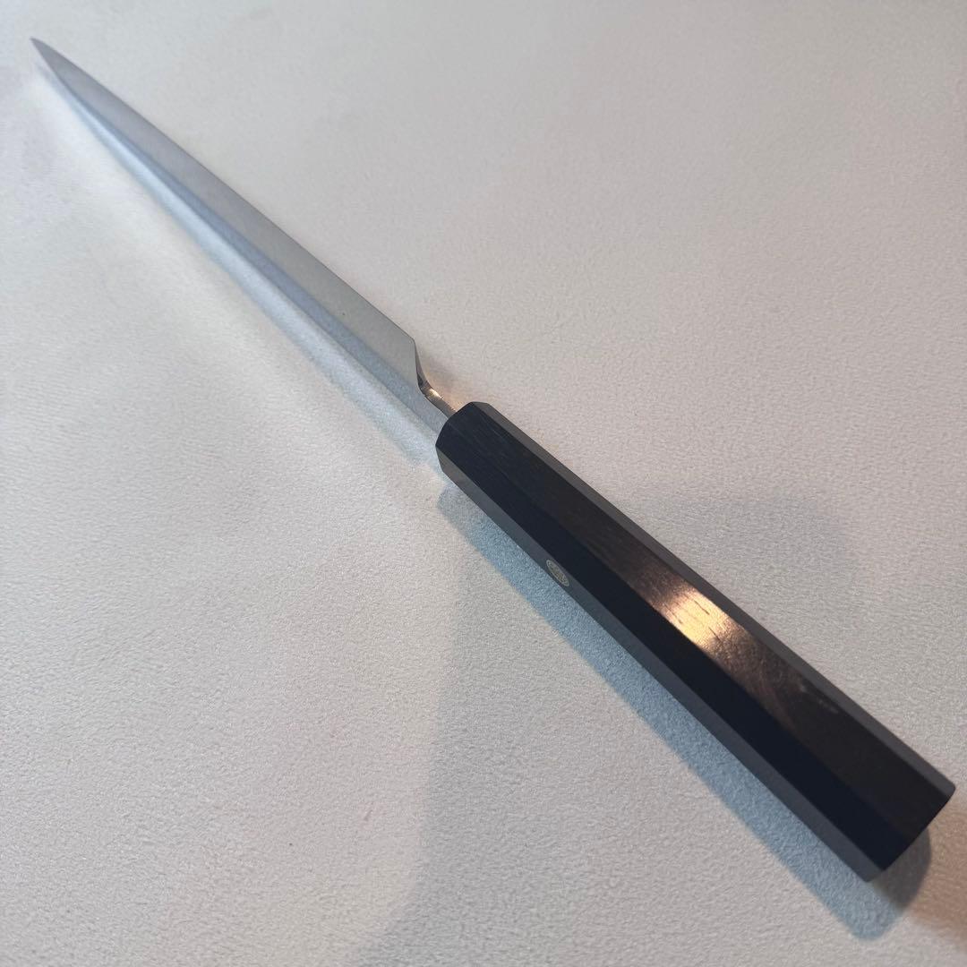 【特価限定】270mm 柳刃包丁 鏡面　黒檀八角柄 刺身包丁 全鋼【鞘付き】