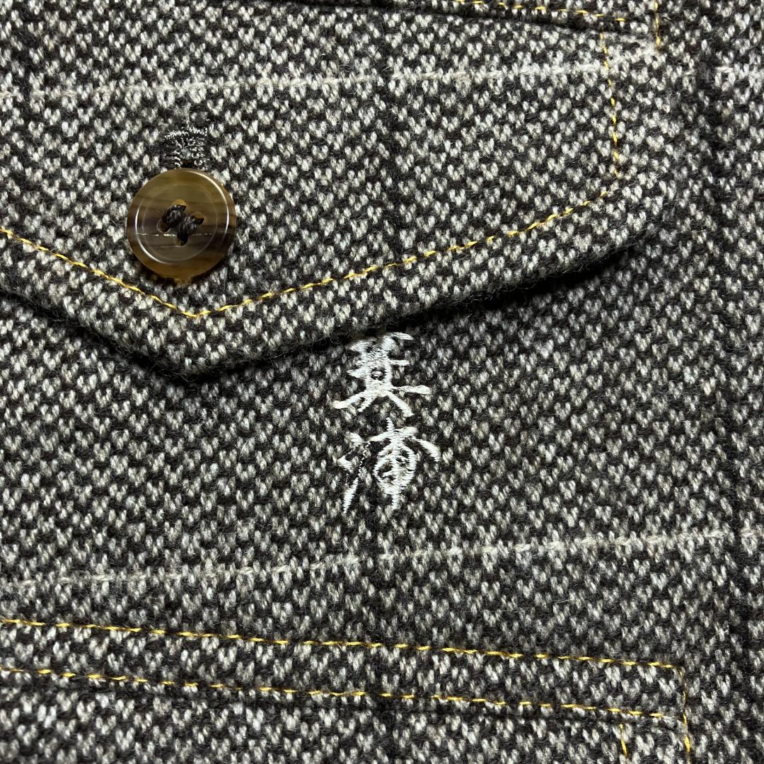 上質ツイード ロングコート ベージュ L 美品 メンズ 冬 上品