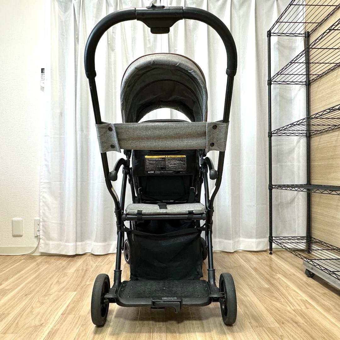 【美品】KATOJI 2人乗りベビーカー 2-Seater グレー
